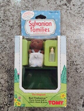 Sylvanian Families Burl Timbertop Baby Bear Doll - Brown